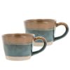 Villa Collection Mokken met oor - set 2 stuks - Blauw/Bruin